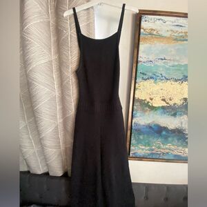 Lovers + Friends Black Knit Jumpsuit Size SMALL Straight Back Neckline